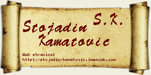 Stojadin Kamatović vizit kartica